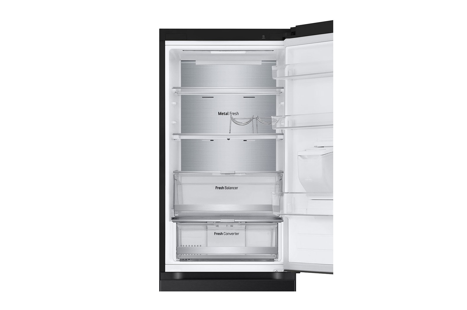 LG 376L Bottom Freezer with Door Cooling+™ in Black Finish, GC-F459FSUW