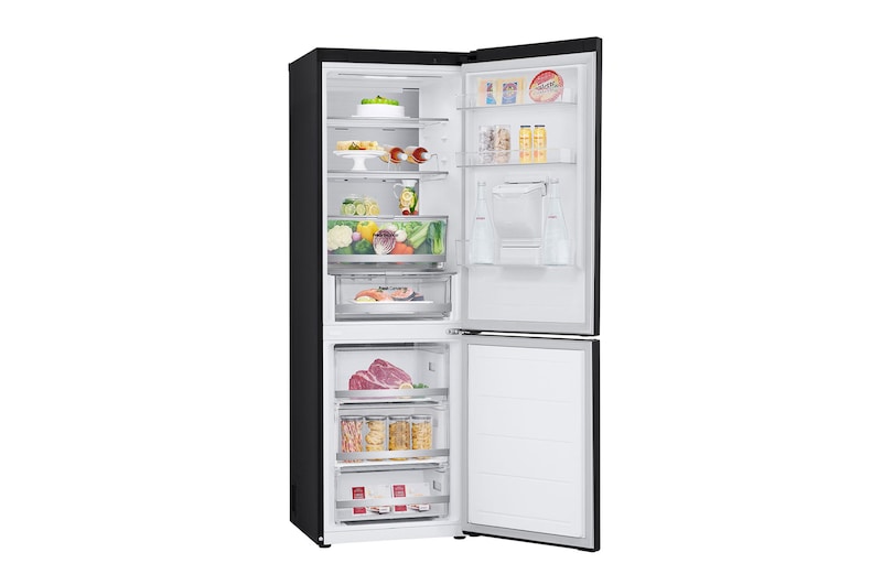 LG 376L Bottom Freezer with Door Cooling+™ in Black Finish, GC-F459FSUW