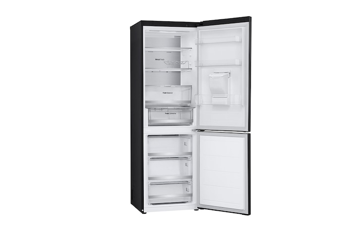 LG 376L Bottom Freezer with Door Cooling+™ in Black Finish, GC-F459FSUW