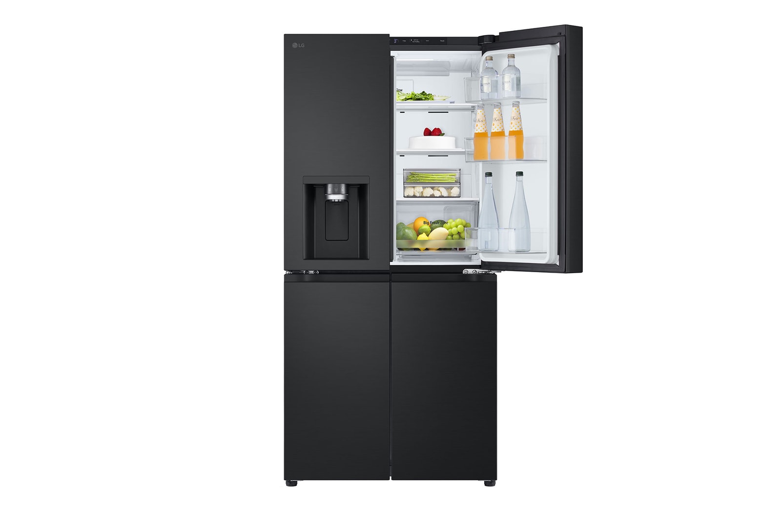 Top right side door open with food