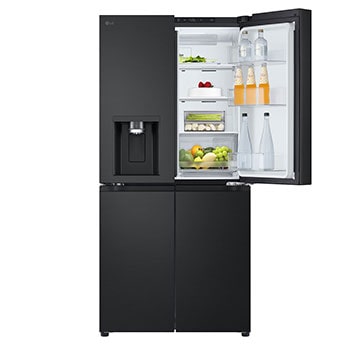 Top right side door open with food