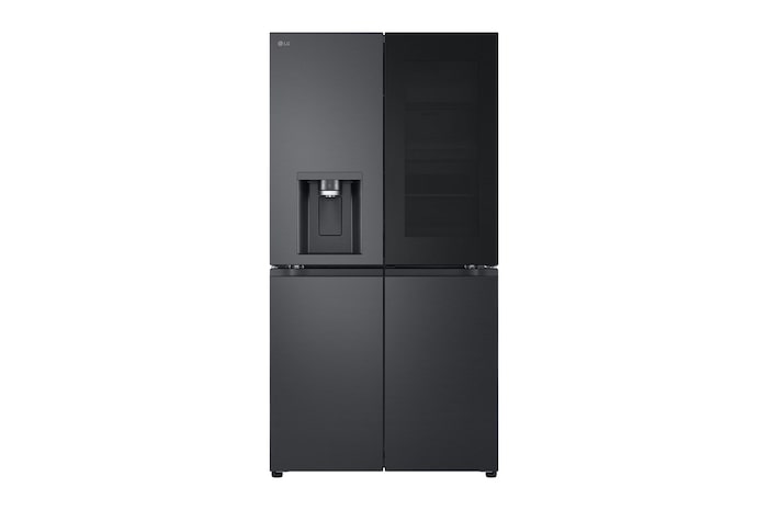 716L InstaView™ Door-in-Door French Door Fridge with UVnano™ in Black Finish, GR-X31FMQRL
