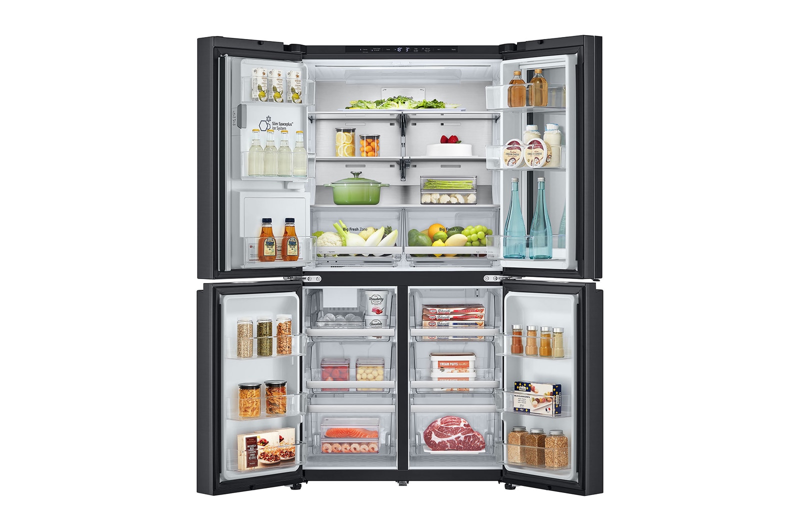 LG 733L InstaView™ Door-in-Door French Door Fridge with UVnano™ in Black Finish, GC-X31FFCRL