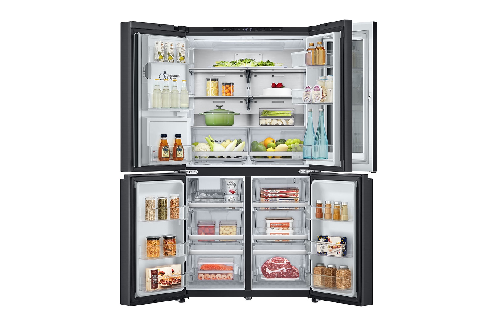 LG 733L InstaView™ Door-in-Door French Door Fridge with UVnano™ in Black Finish, GC-X31FFCRL