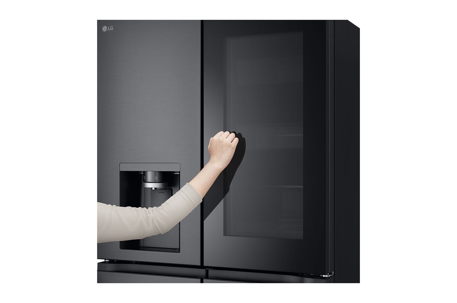 LG 733L InstaView™ Door-in-Door French Door Fridge with UVnano™ in Black Finish, GC-X31FFCRL