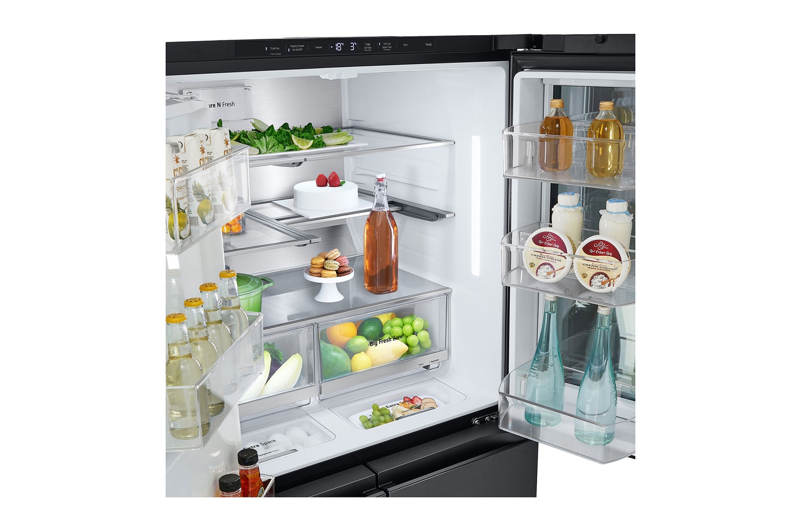 LG 733L InstaView™ Door-in-Door French Door Fridge with UVnano™ in Black Finish, GC-X31FFCRL