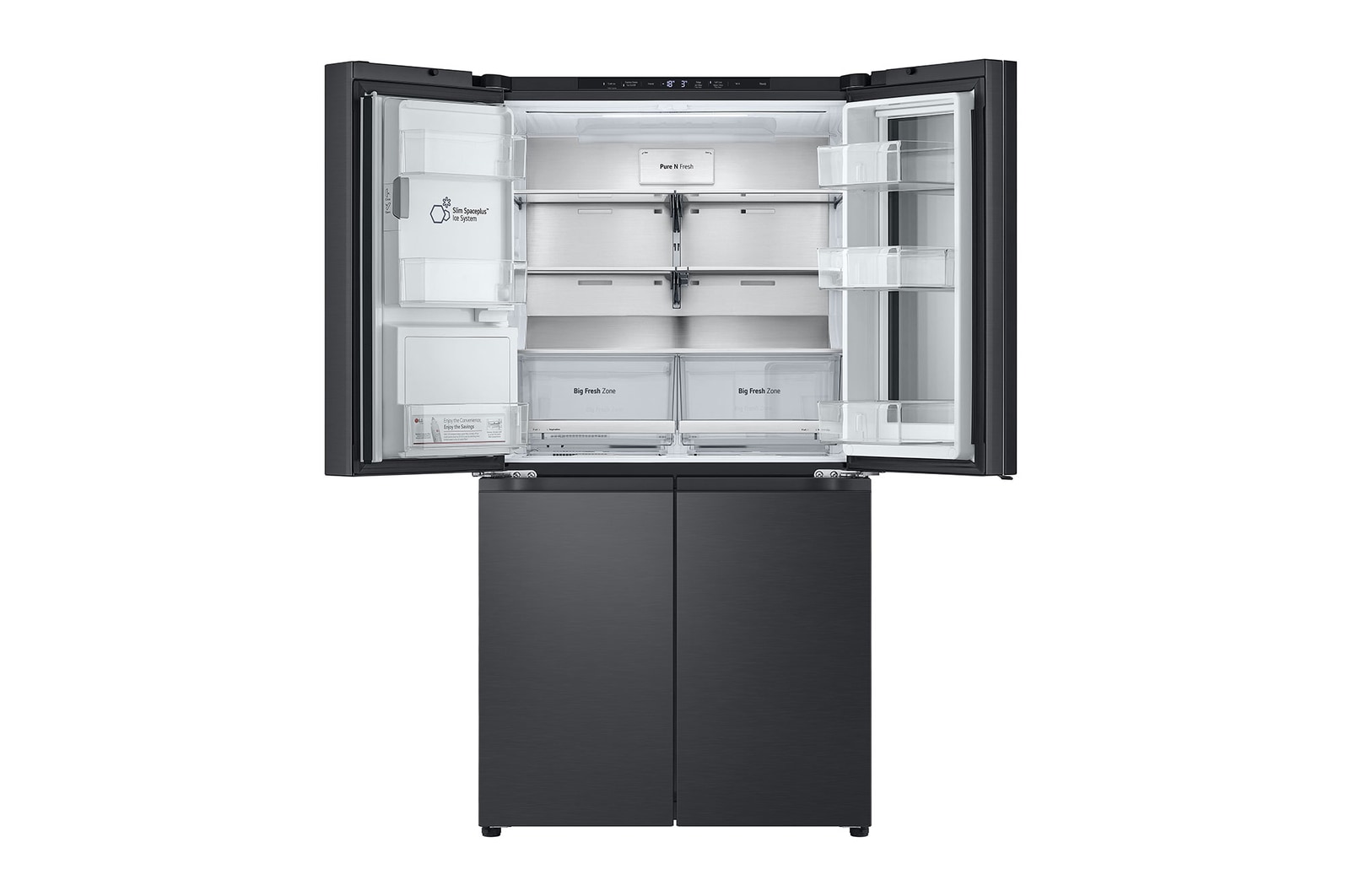 LG 733L InstaView™ Door-in-Door French Door Fridge with UVnano™ in Black Finish, GC-X31FFCRL
