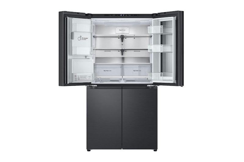 LG 900L InstaView™ Door-in-Door French Door Fridge with UVnano™ in Black Finish, GC-X31FFCRL