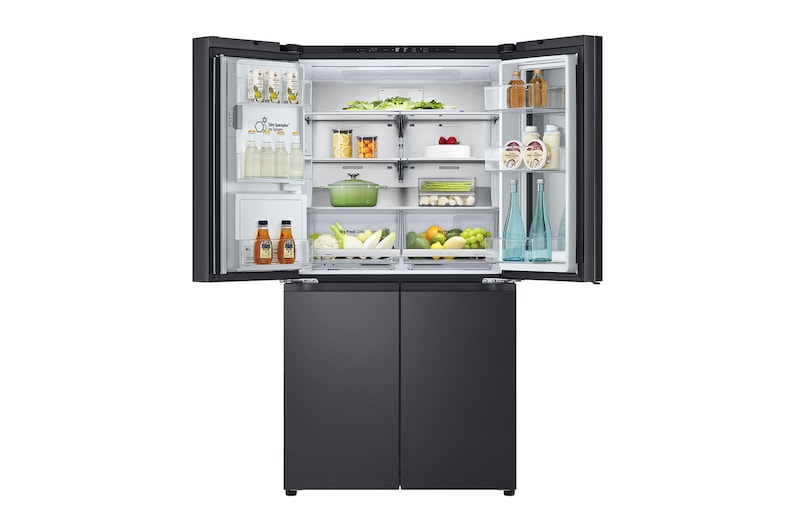 LG 900L InstaView™ Door-in-Door French Door Fridge with UVnano™ in Black Finish, GC-X31FFCRL