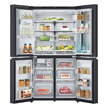 LG 733L InstaView™ Door-in-Door French Door Fridge with UVnano™ in Black Finish, GC-X31FFCRL