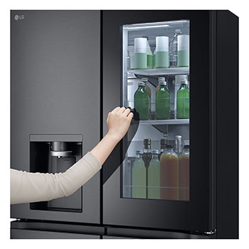 LG 733L InstaView™ Door-in-Door French Door Fridge with UVnano™ in Black Finish, GC-X31FFCRL