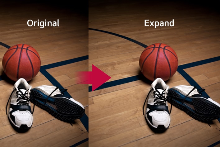 An image demonstrating the Gen AI feature for expanding an existing image.