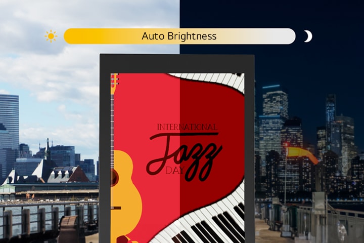 The 75XF3P screen can adjust its brightness automatically according to the ambient light.
