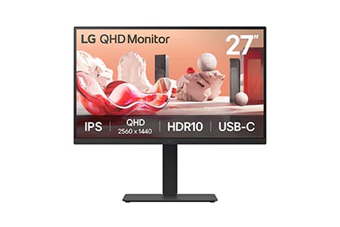 A computer monitor displaying a video call with a person and various blue interface graphics including charts and data panels.