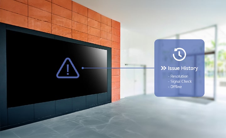 If a device encounters an error, a user can review its issue history.