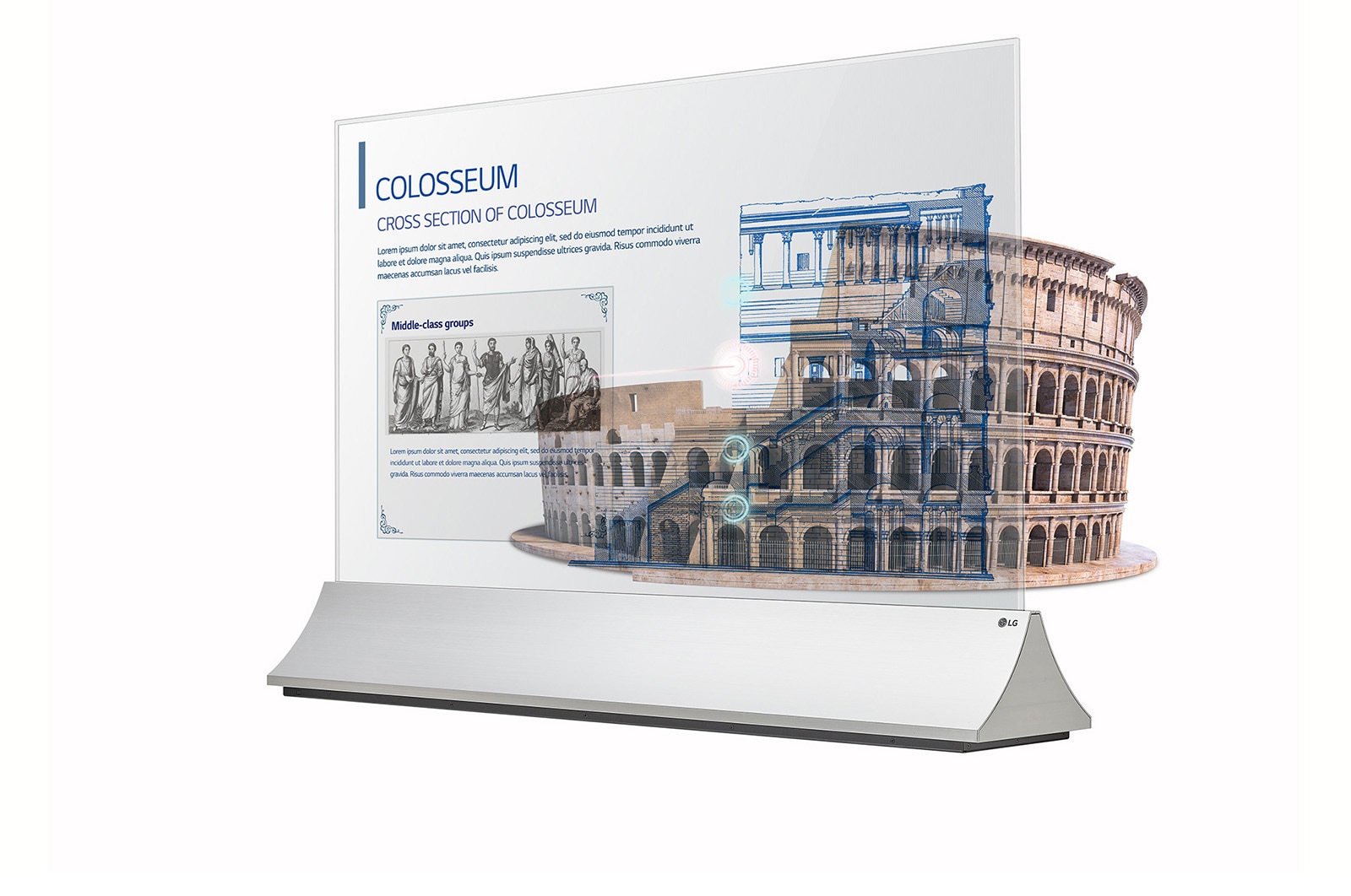 LG Transparent OLED Signage, 55EW5PG-S