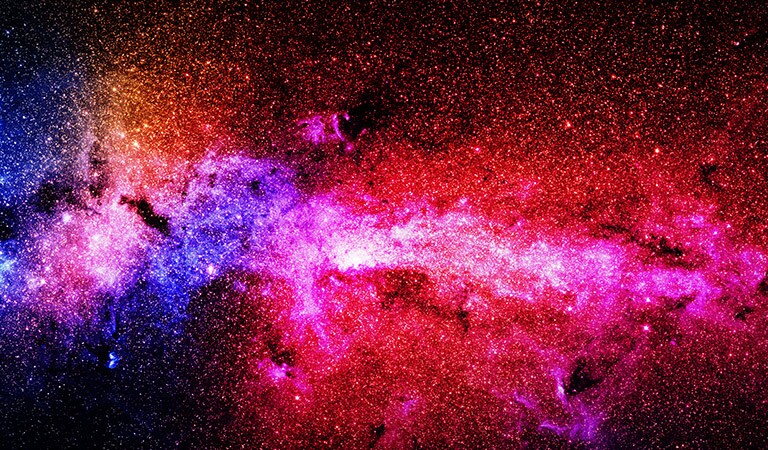 The cosmos with rich colors and vivid picture quality.