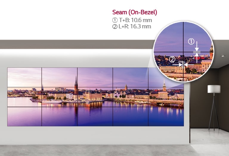 A large screen was made by tiling several screens.