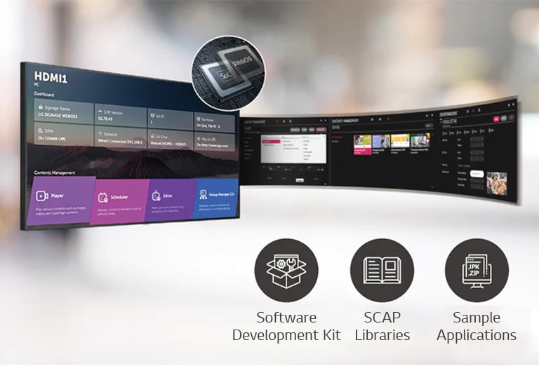 This image show that several tasks can be done at the same time with the intuitive GUI. 
