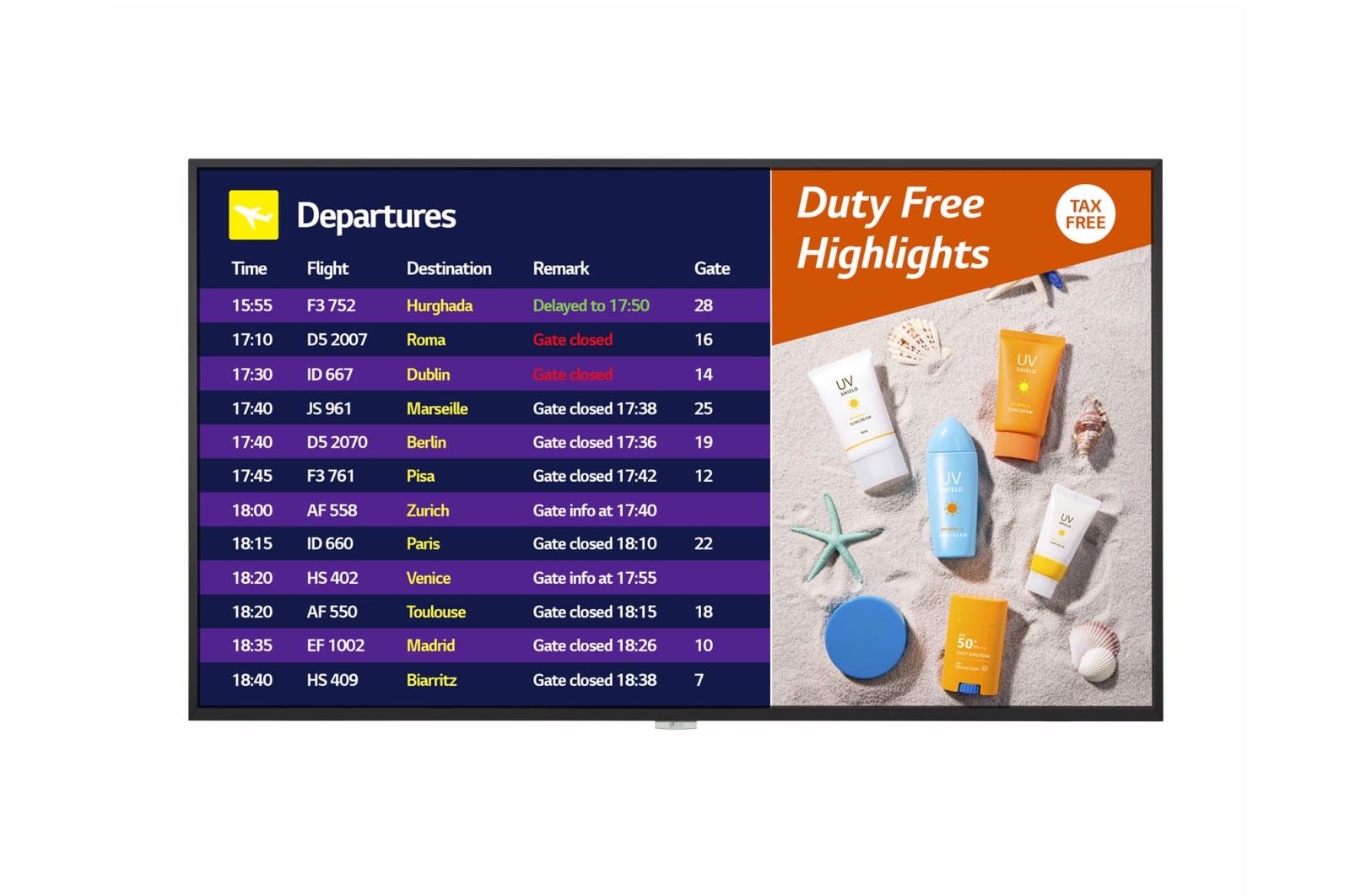 LG 65" 700 nits UHD Signage, 65UH7F-B