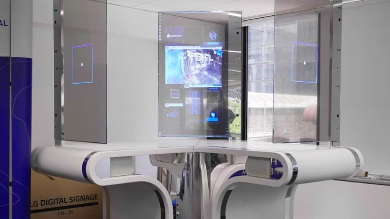 Anglo American use LG transparent OLED displays for their 'Holodesk'