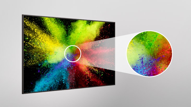 Presenting vivid and lively screen quality by magnifying part of the display’s content.