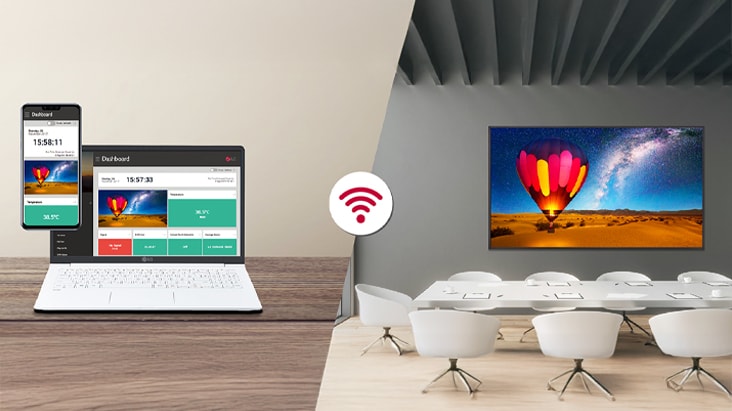 The UH7Q can be remotely controlled and monitored through Control Manager via mobile devices and/or laptops.