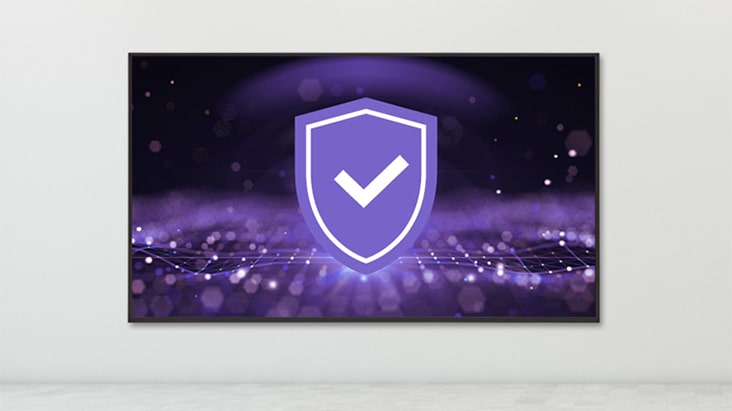 Uma imagem representa o recurso de monitoramento de segurança da solução LG ConnectedCare.