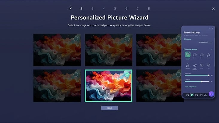 Vídeo mostrando a configuração do Personalized Picture Wizard no app LG Switch. Vídeo mostrando a configuração do Personalized Picture Wizard no app LG Switch.