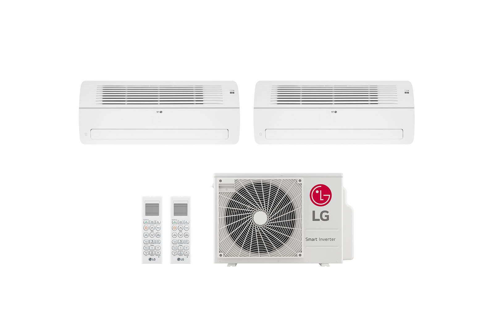 LG Ar condicionado Multi Split Inverter 2 ambientes (1via 9.000BTUS, 12.000BTUs) Quente/Frio WiFi integrado, MIN21V2