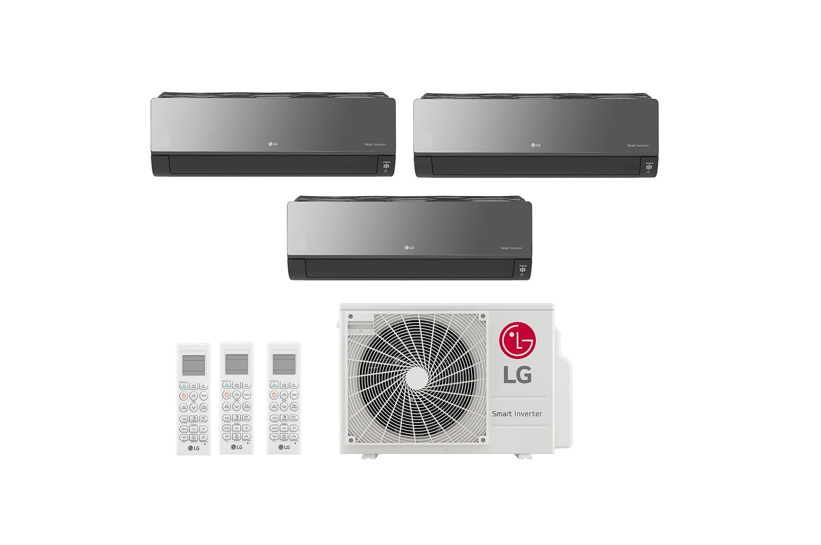 LG Ar condicionado Multi Split Inverter 3 ambientes (3 X Artcool 9.000BTUS) Quente/Frio WiFi integrado, MIN3AMB2