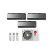 LG Ar condicionado Multi Split Inverter 3 ambientes (3 X Artcool 9.000BTUS) Quente/Frio WiFi integrado, MIN3AMB2