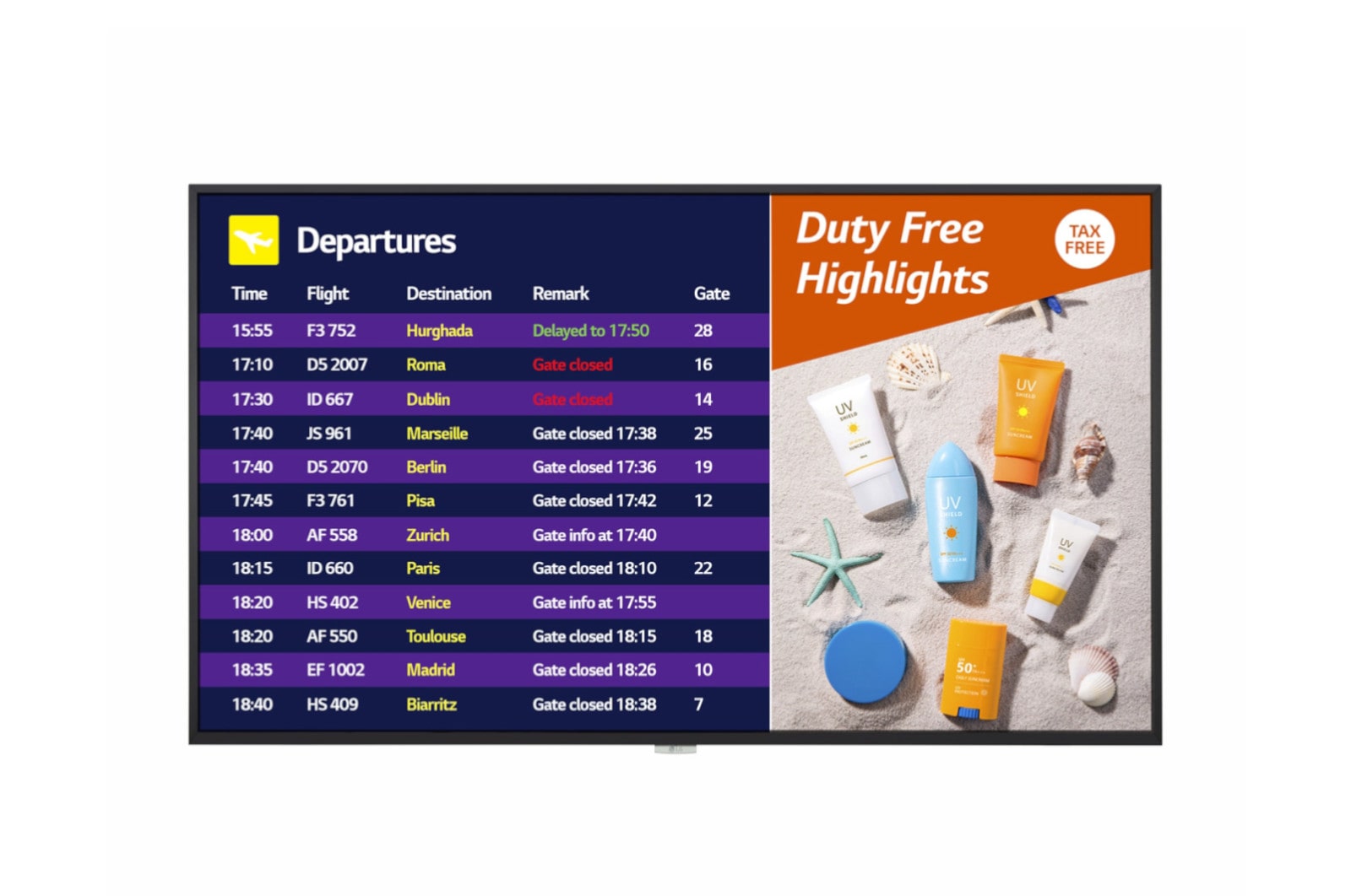 LG Monitor Profissional Ultra HD 4K Digital Signage LG, 65", 700 cd/m², 24/7, webOS, 65UH7F-B