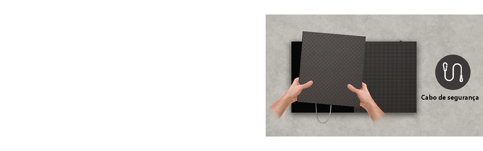 Manutenção mais segura com o cabo de segurança