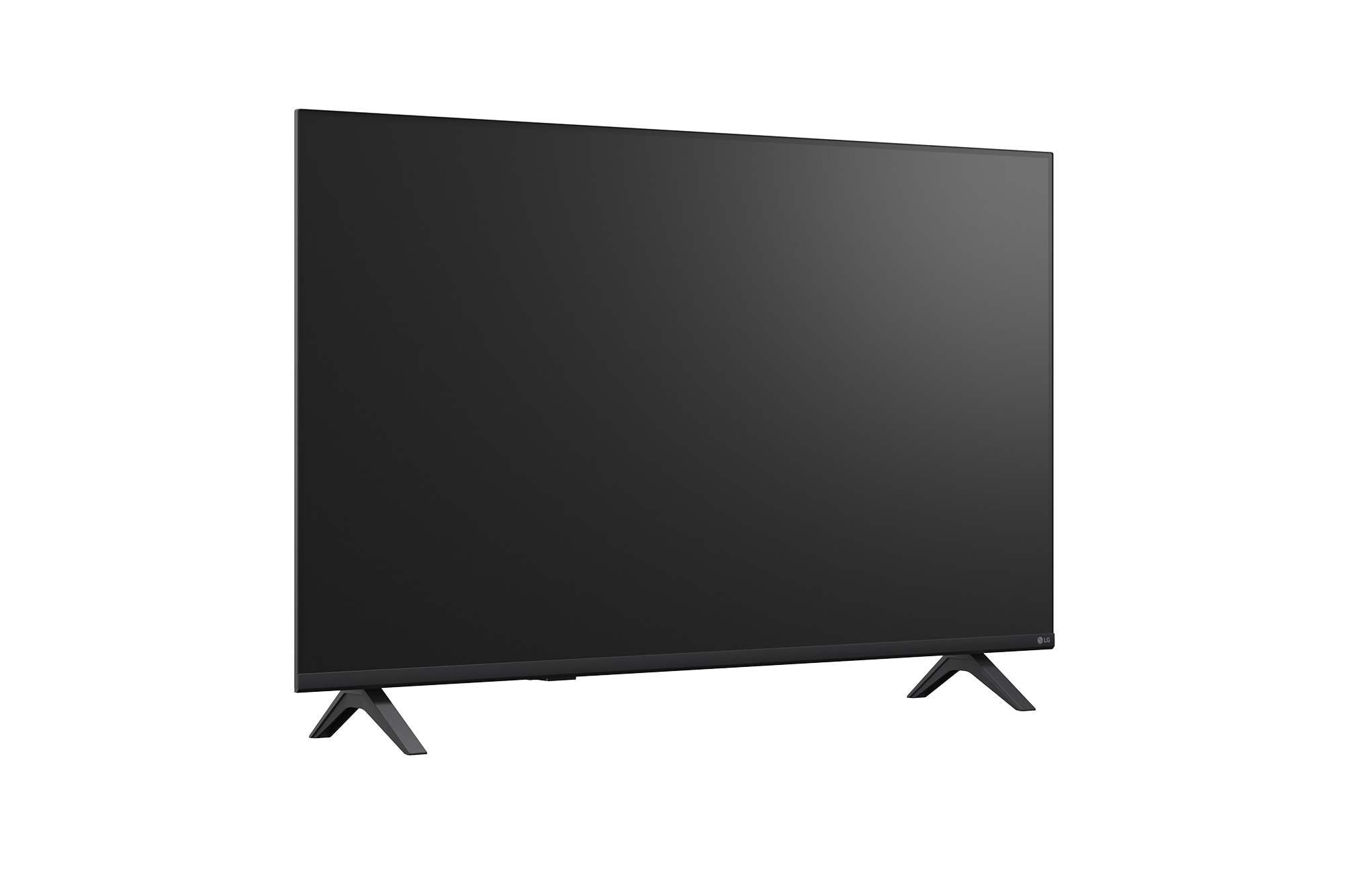 Vista lateral em 15 graus da LG Smart TV 4K UHD de 43'' 43NU85CB