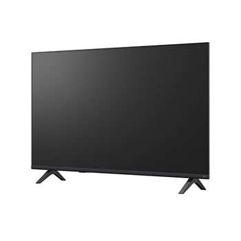 Vista lateral em -15 graus da LG Smart TV 4K UHD de 43'' 43NU85CB
