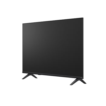 Vista lateral em -45 graus da LG Smart TV 4K UHD de 43'' 43NU85CB
