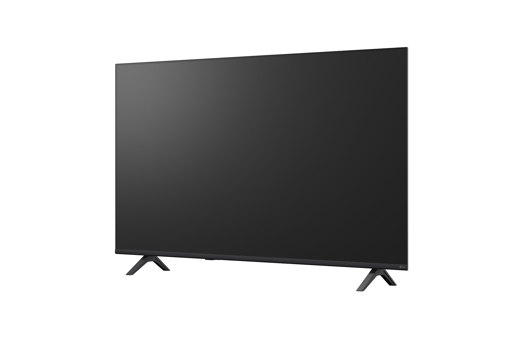 Vista lateral em -15 graus da LG Smart TV 4K UHD de 55'' 55NU85CB