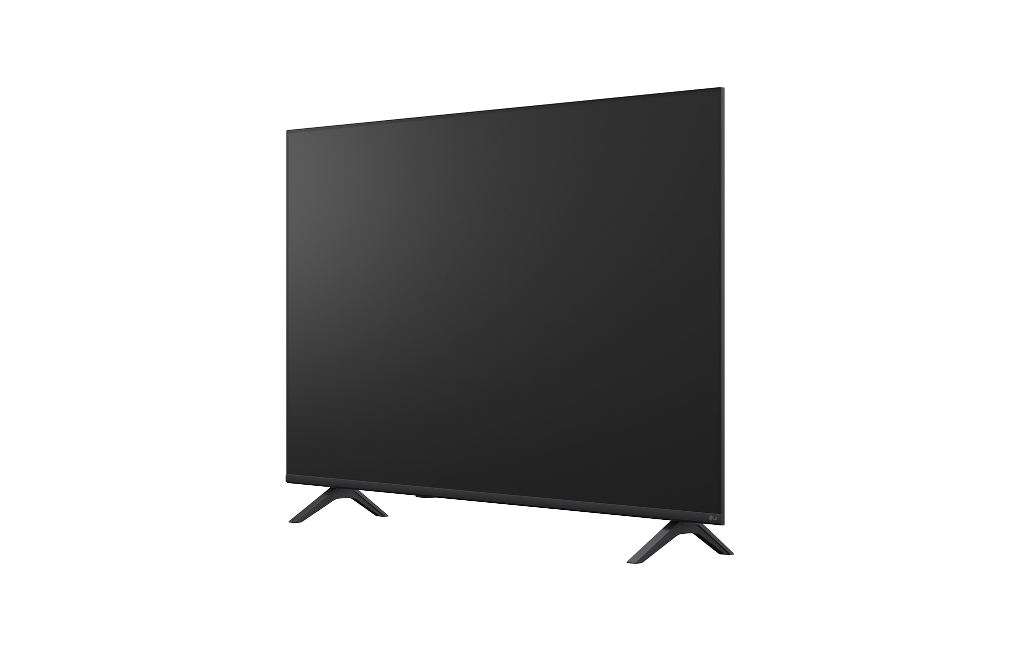 Vista lateral em -45 graus da LG Smart TV 4K UHD de 55'' 55NU85CB
