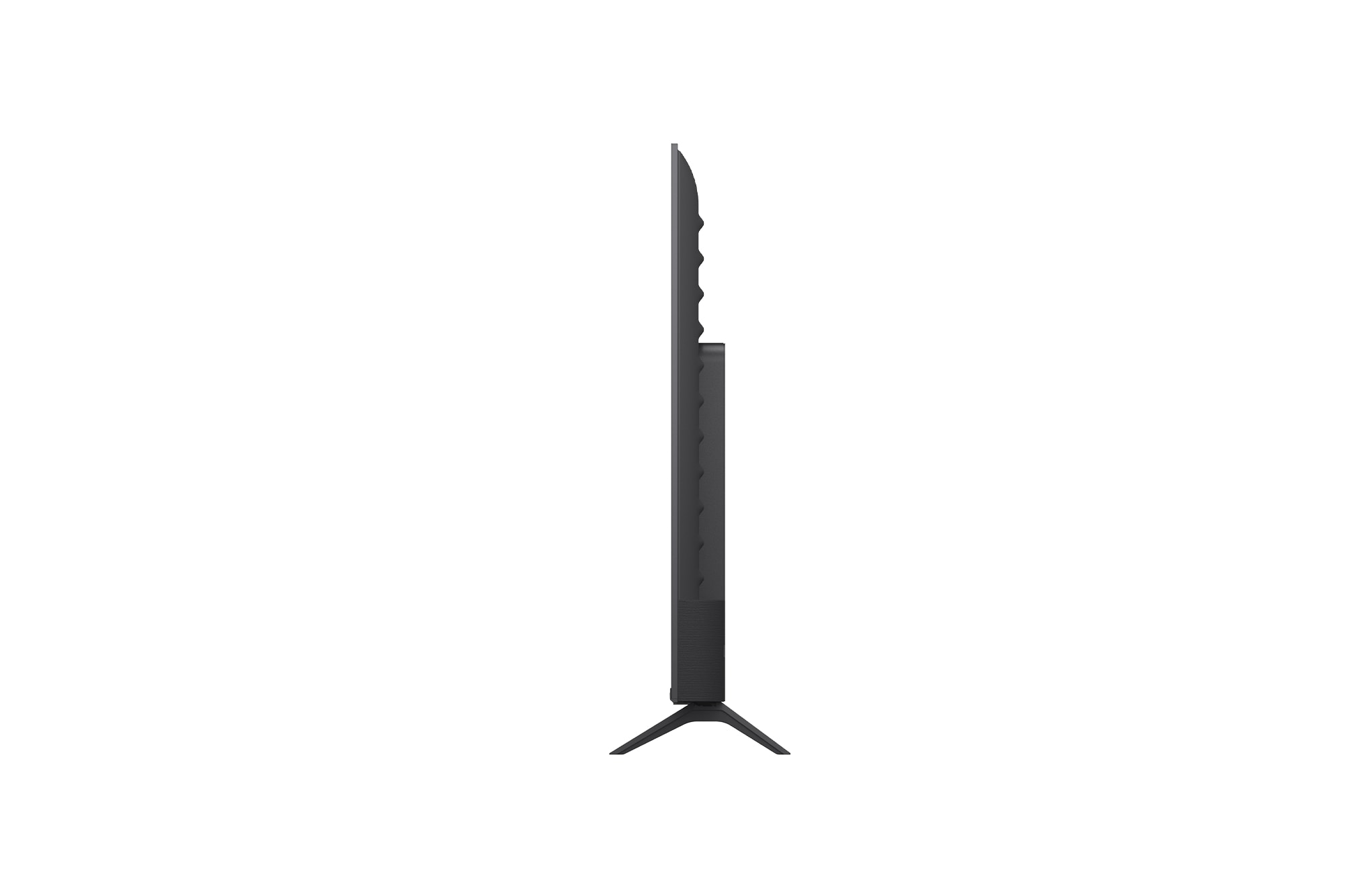 Vista lateral em -90 graus da LG Smart TV 4K UHD de 55'' 55NU85CB