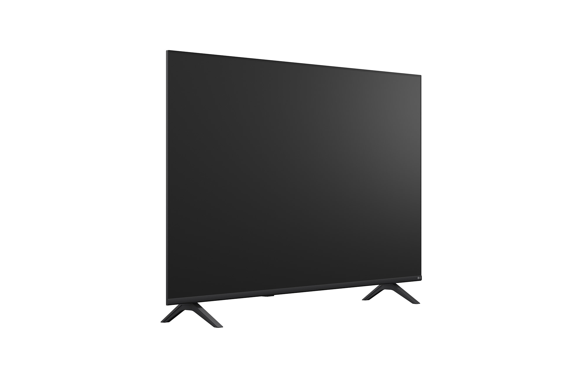 Vista lateral em 45 graus da LG Smart TV 4K UHD de 55'' 55NU85CB