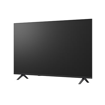 Vista lateral em -15 graus da LG Smart TV 4K UHD de 55'' 55NU85CB