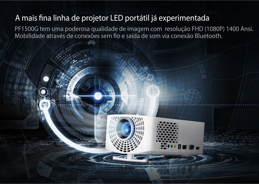 A mais fina linha de projetor portátil já experimentada