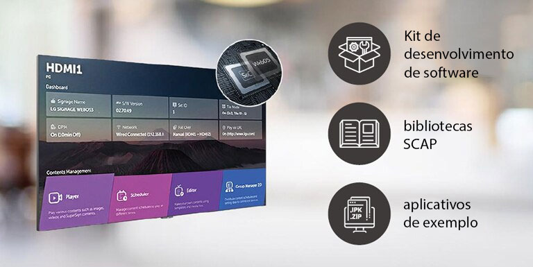 Uma pessoa substitui frontalmente um dos módulos de LED, utilizando a ferramenta magnética fornecida.