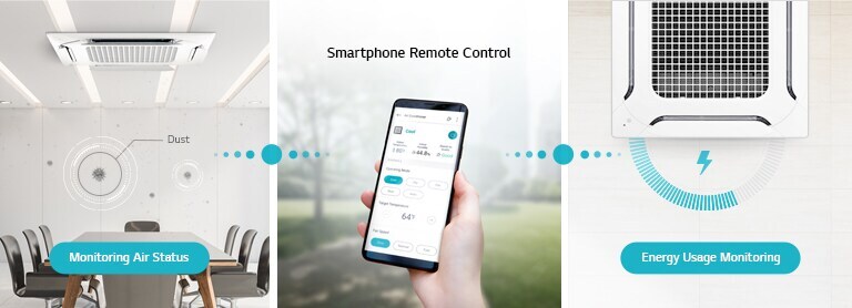 Monitor and control the product from the outside with LG ThinQ App.