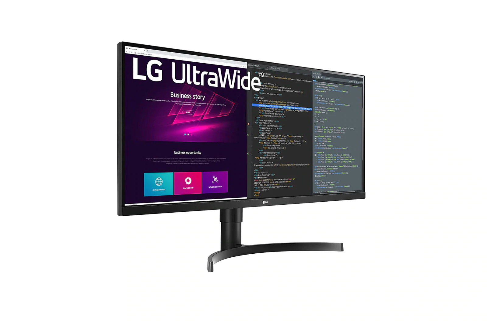 LG 34'' UltraWide™ QHD (3440 x 1440) IPS Monitor, 34WN750-B