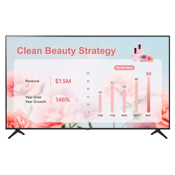 Front view of UHD TV Signage 75PK340S0UA