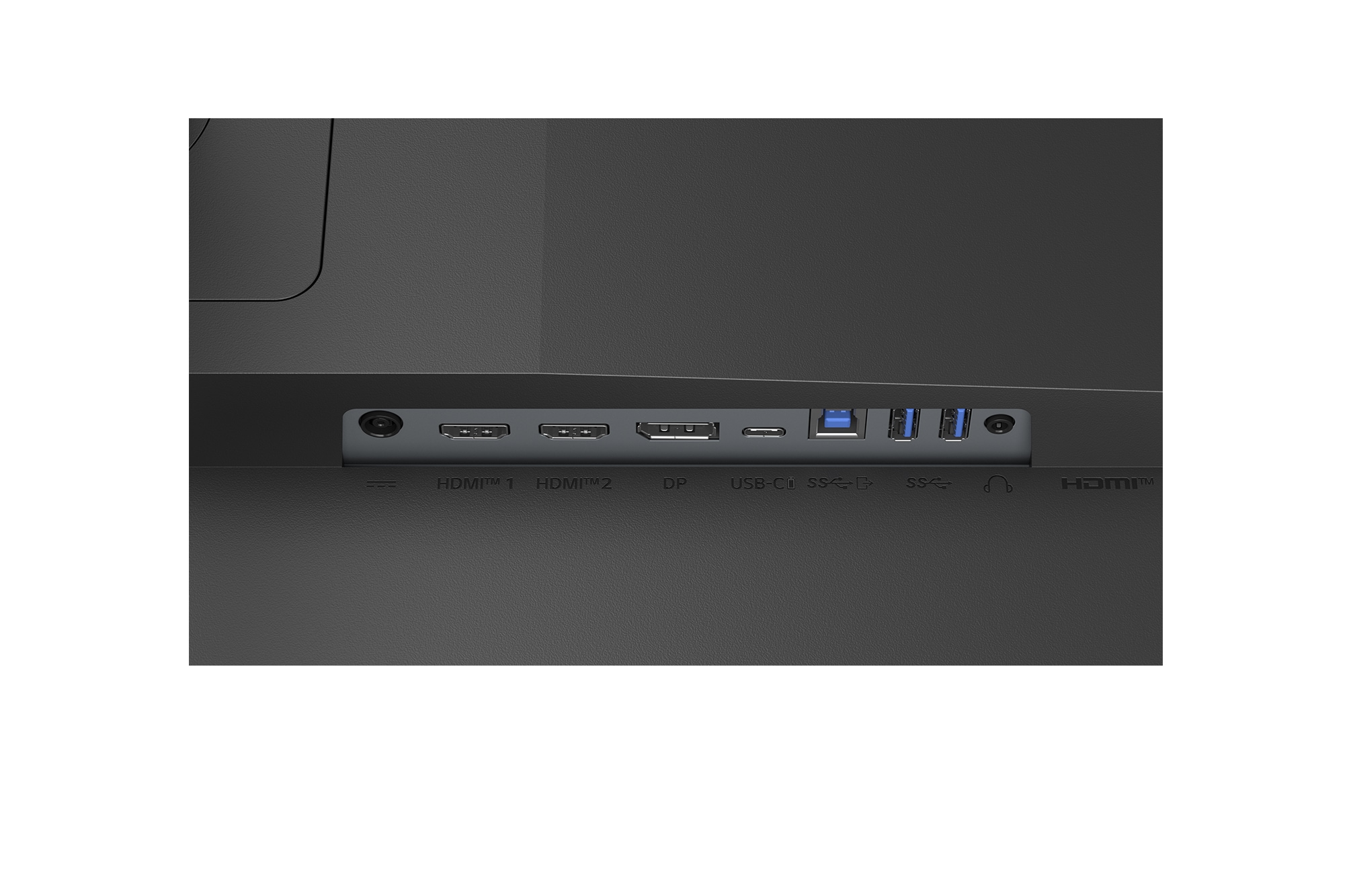 rear close-up view of connectivity ports