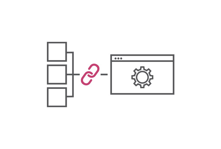 LG SuperSign CMS allows users to import externally created content, such as web videos or real-time streams, a feature that is represented in the image using simple icons.