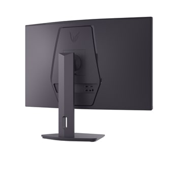 side view of a tilted monitor
